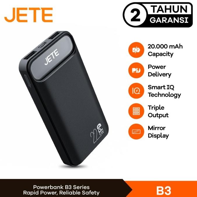 Sale Power Bank 20000 Mah Powerbank 22,5W Fast Charging Jete B3
