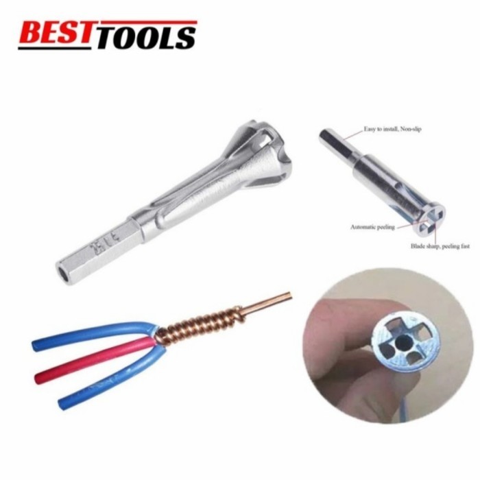TERUJI Alat Penyambung Lilit Kabel Listrik Drill Conector Pemutar Kabel Kawat
