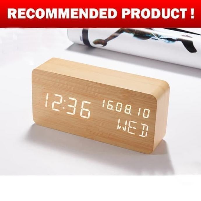 

Jam Meja Motif Kayu LED Digital Alarm Wood Clock - Seiko Killer B77S