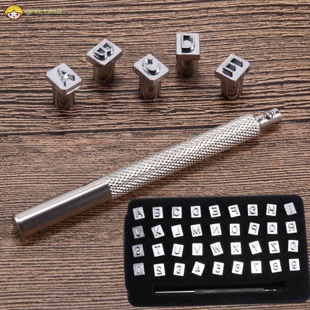 

✨GM✿ Stempel Logo Angka Alfabet Huruf Segel Kulit Ukiran Alat DIY Buatan Tangan Tahan Lama |78DDB149|