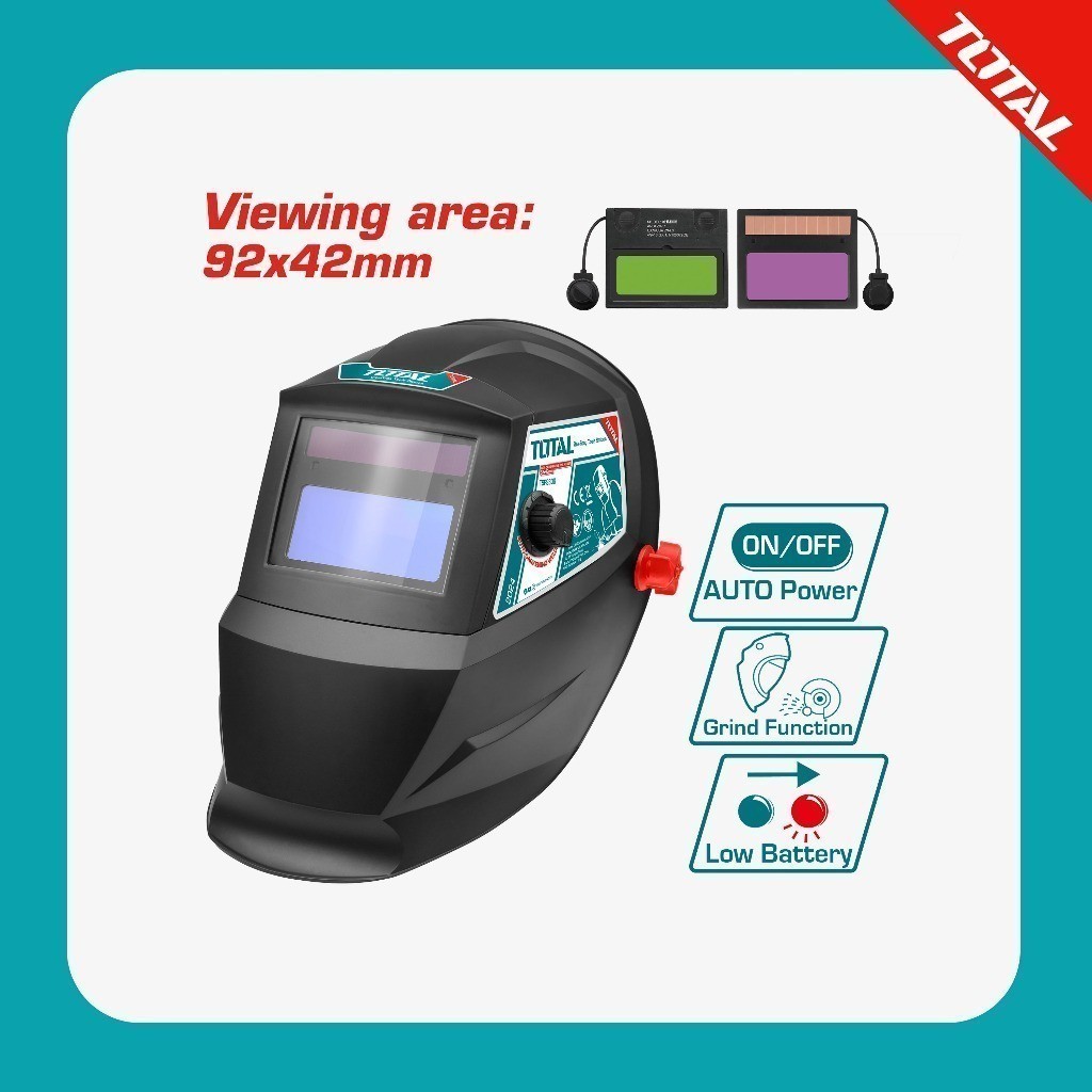 【TOTAL】Helm Las Gelap Otomatis/Auto-Darkening Welding Helmet TSP9306