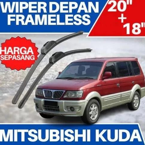 MURAH Wiper Mobil Mitsubishi Kuda /Sepasang Wiper Kaca Mobil Frameles Pisang