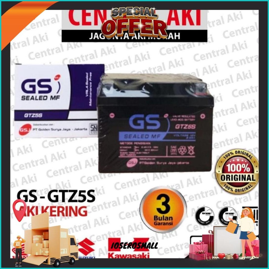 Aki Motor Verza 150 Gtz5S Aki Kering Cod