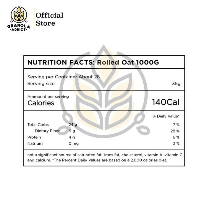 

Granola Addict - Paket Rolled Oat 1Kg + Trail Mix 250G