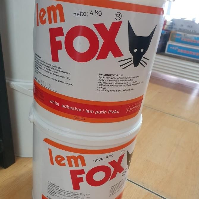 Promo Lem Kayu, PVC Sheet, HPL merek Fox 4 kilo COD