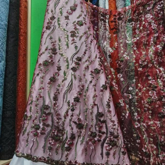 Kain tile bordir.tile mutiara.tile brukat.tile akar.tile salur GUS