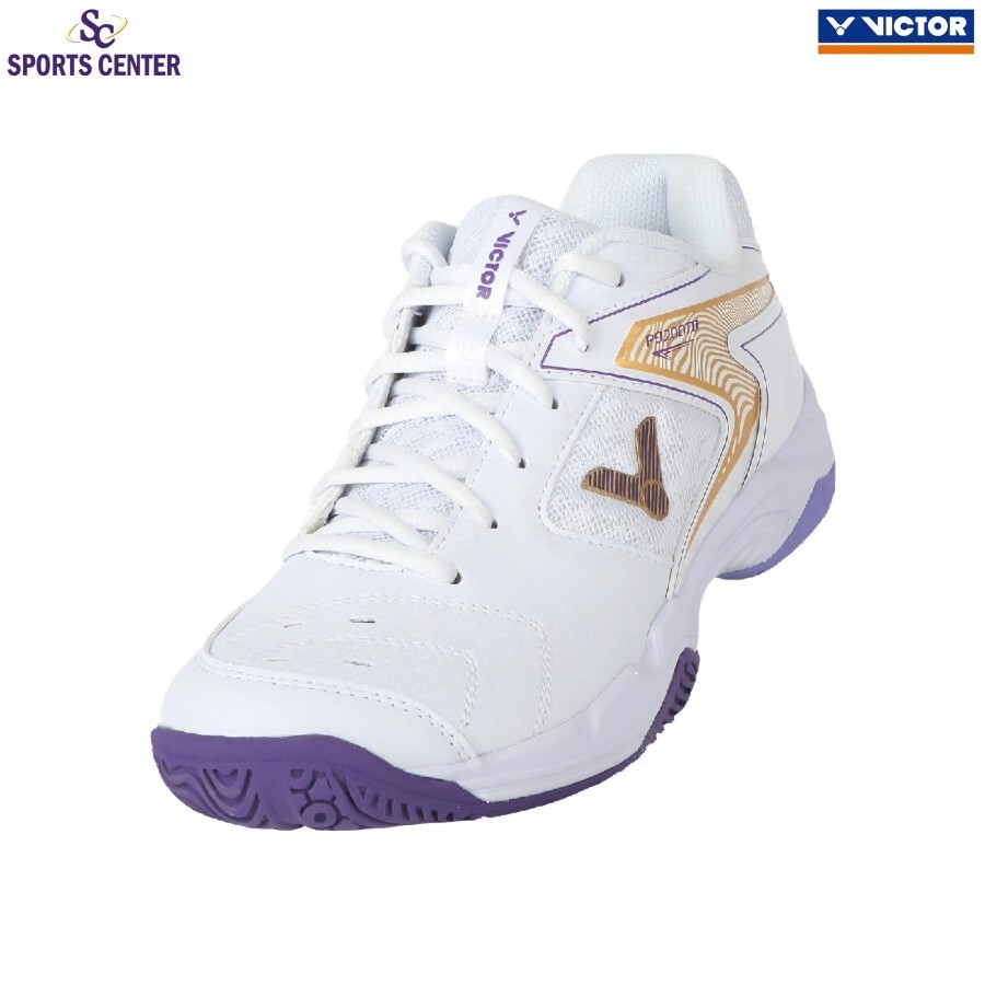 BIG SALE  New Sepatu Badminton Victor Wide P9200TD AJ / P9200 TD AJ / P 9200 TD AJ White Purple