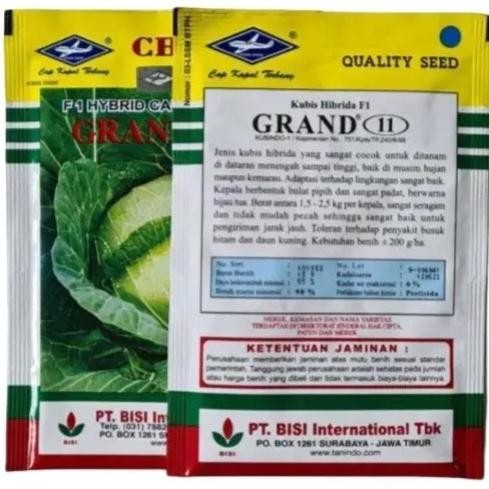 

Bibit Kol Benih Kubis Grand 11 15Gr Produk Original Pabrik