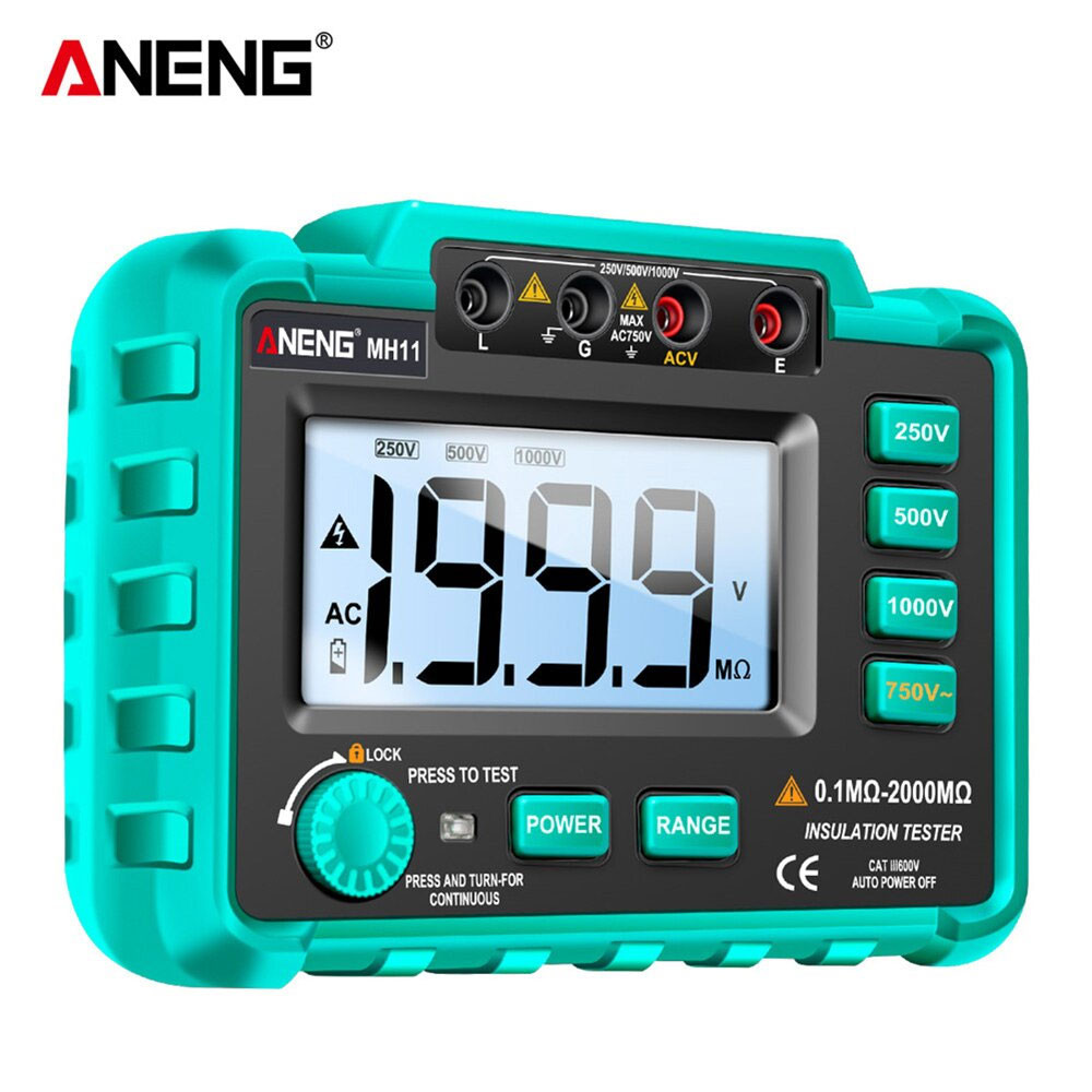 

- ANENG Digital Megger Megohmmeter 250/500/1000V 2000 Mega Ohm - MH11 -