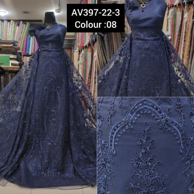 $$$$] Kain Tile Bridal Etnik Payet Batu Akar Bridal AV397-22-3 Nevy