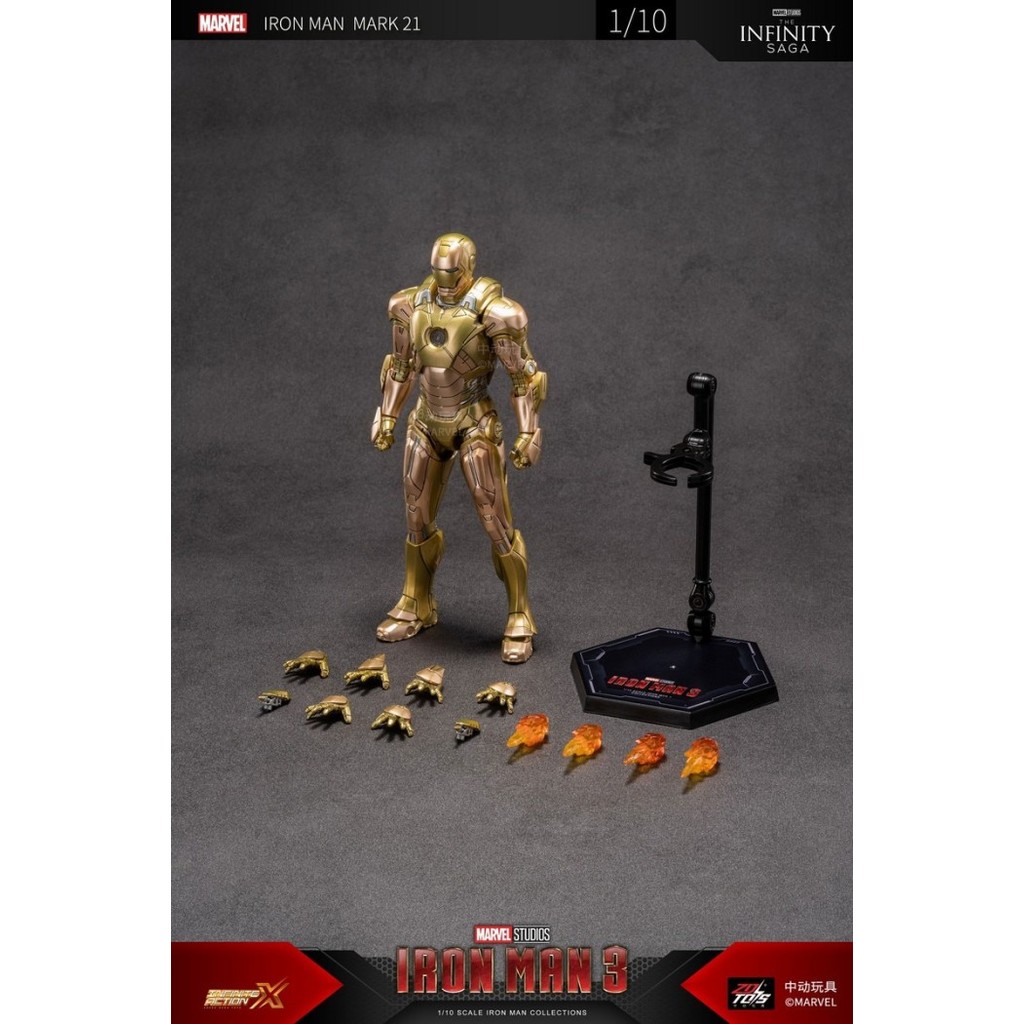 Figure Zd Toys Marvel Avengers Ironman Mk Xxi Iron Man Mark 21 Midas
