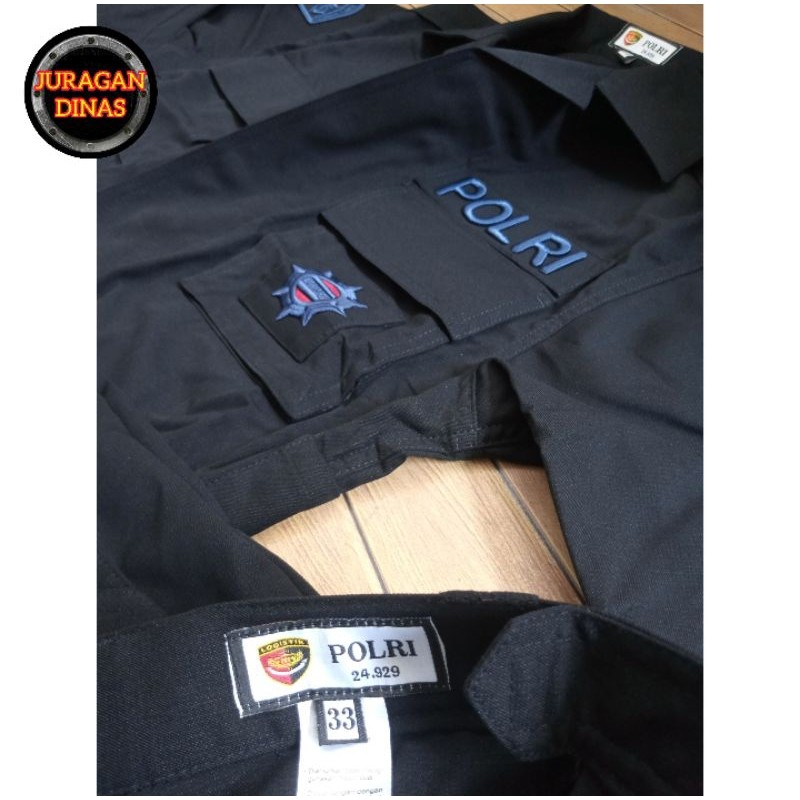 Baju Seragam 2024 Baju PDL Hitam Brimob Tactical Original Asli Jatah POLRI pembagian terbaru