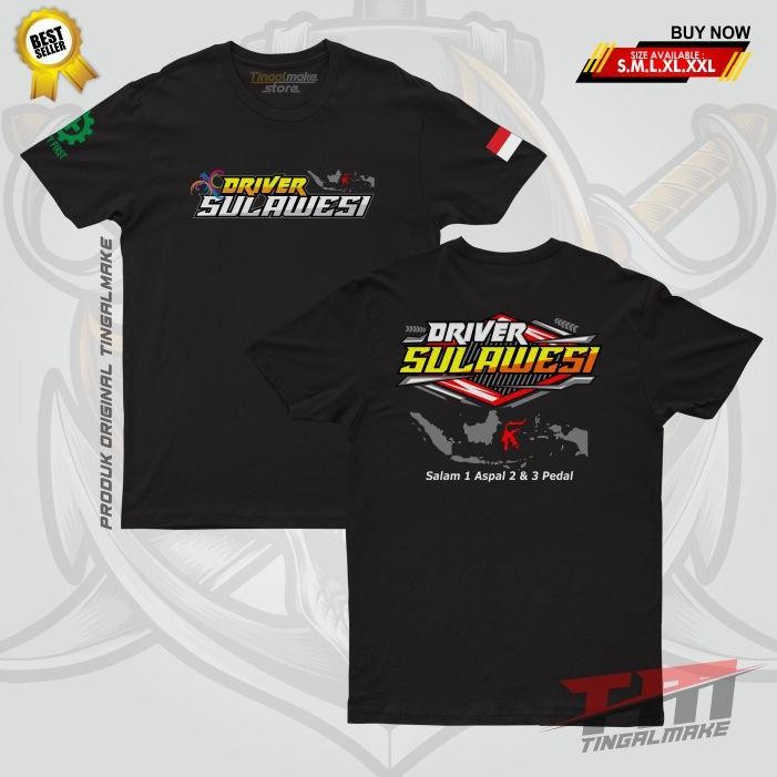 Dtf Kaos Driver Sulawesi T-Shirt Unisex Kaos Driver Muda Baju Sulawesi
