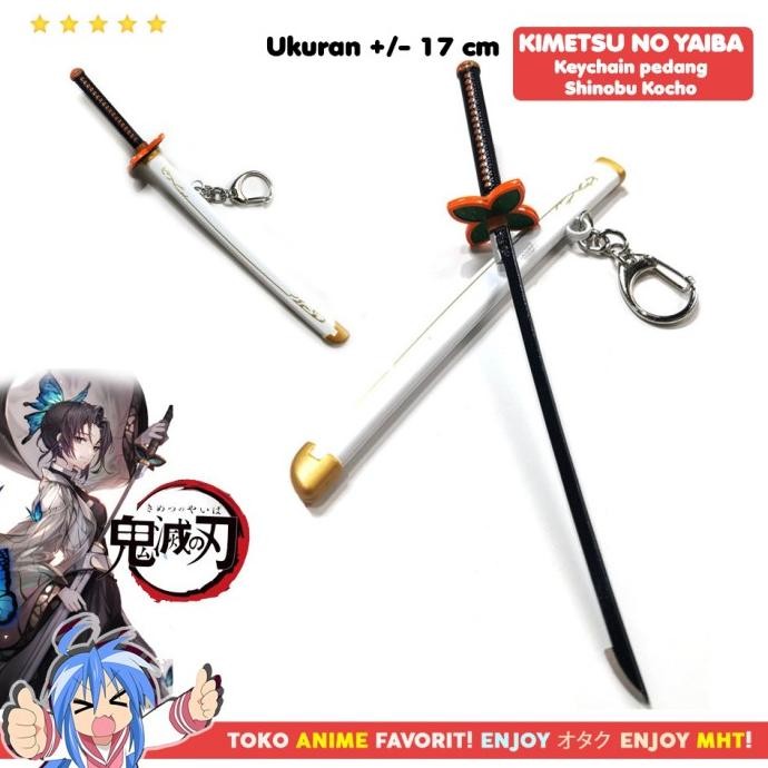 KOSTUM PRIA Gantungan Kunci Anime Kimetsu no Yaiba Pedang Shinobu Kocho Nichirin
