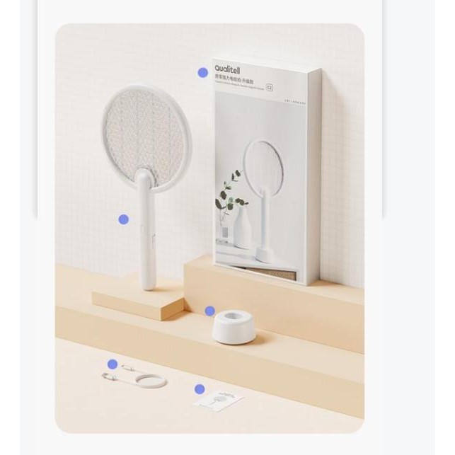Qualitell Xiaomi Raket Nyamuk Listrik Pemukul Nyamuk Elektrik Lampu