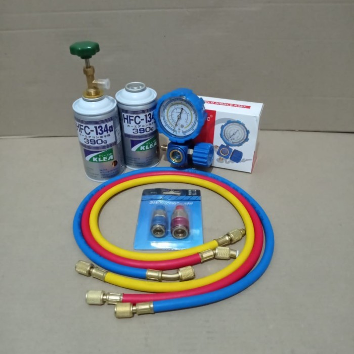 Paket isi freon mobil komplit isi sendiri/Paket isi freon kulkas