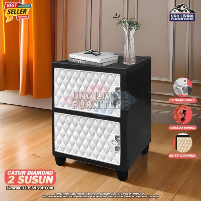 Bisa COD AKako BILPIN Lemari Plastik Pakaian Laci Swing Akako Catur Diamond Lemari Serbaguna dengan 