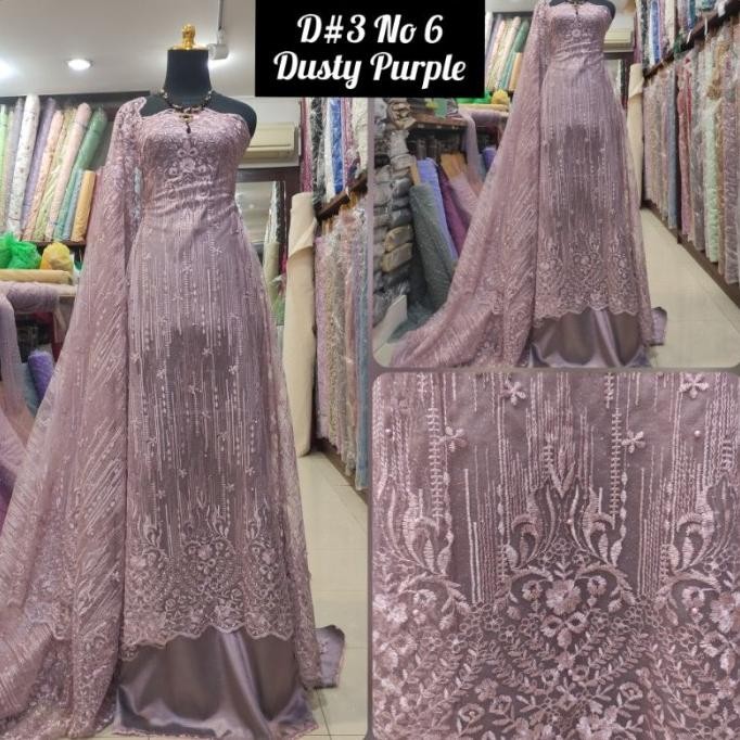 *#*#*#] Kain Tile Brokat Majestic Rain Dress B D#3 No 6 Dusty Purple.