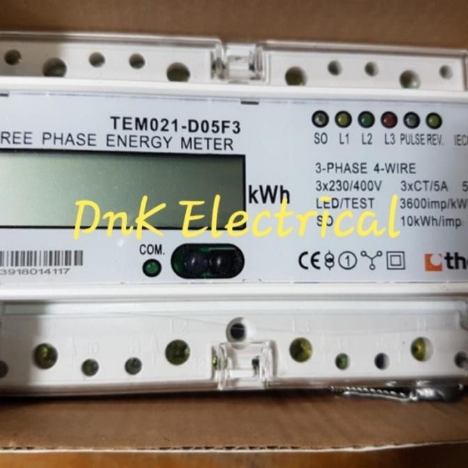 KWH Meter 3 Phase Merk Thera TEM021-D05F3 Digital (LCD) via CT