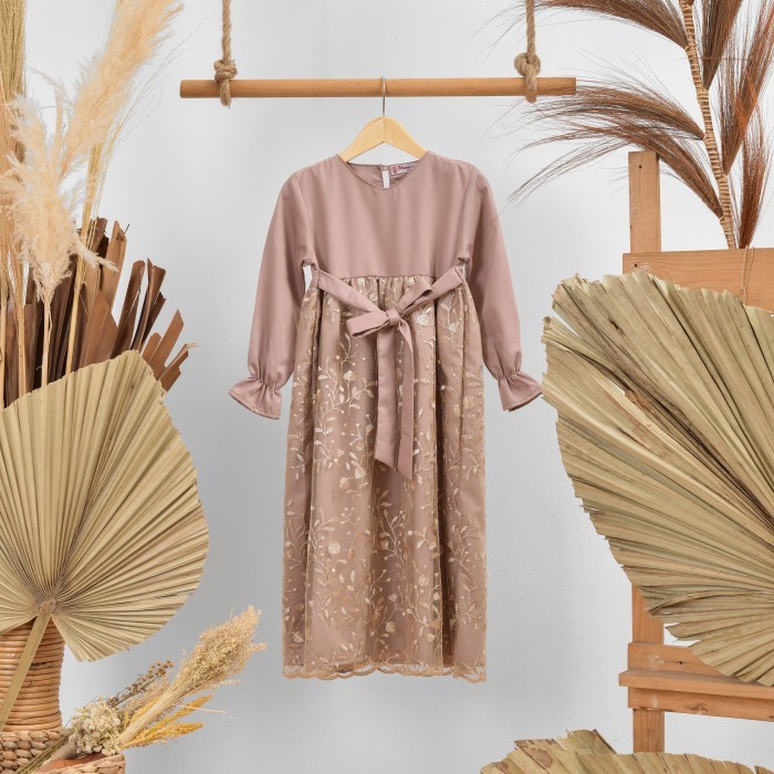 TERBATAS GAMIS ANAK KATUN TOYOBO KOMBINASI BRUKAT IMPORT HIGH QUALITY