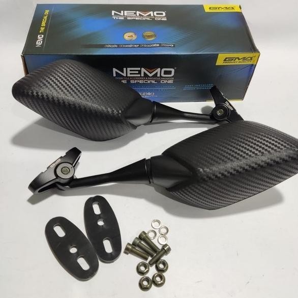 Spion R25 Pendek Karbon Model Lipat Nemo Variasi Nmax Ninja Rr Cbr150 Import Premium