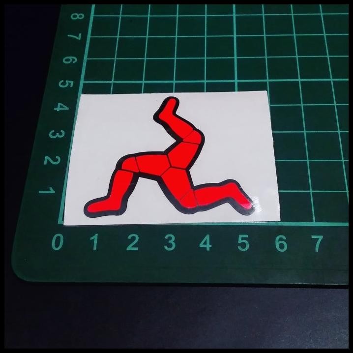 

BEST DEAL CUTTING STICKER LOGO ISLE OF MAN MERAH FLUO 6CM !!!!!