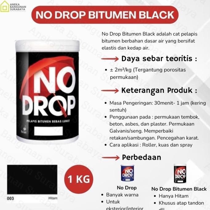 

NO DROP BITUMEN BLACK 1KG CAT PELAPIS ANTI BOCOR ORIGINAL