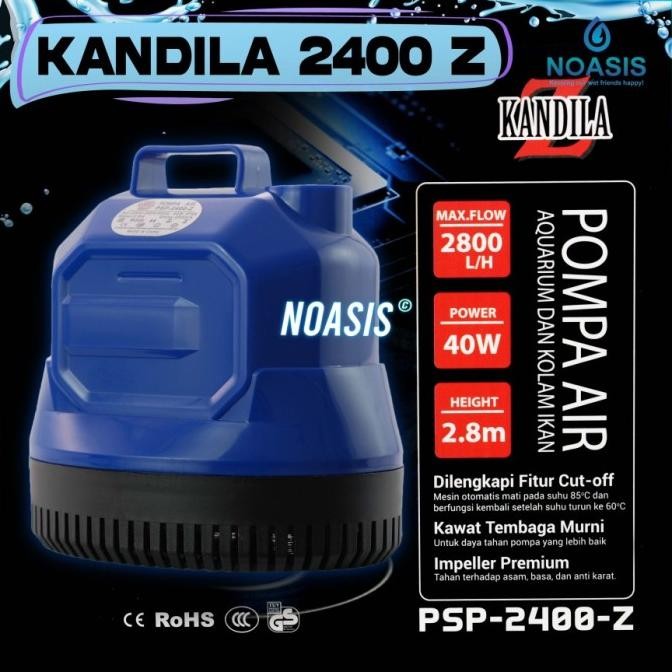 Terbaru Pompa Air Celup Aquarium 40 W Kandila Psp 2400 Z Psp-2400Z Kolam Ikan