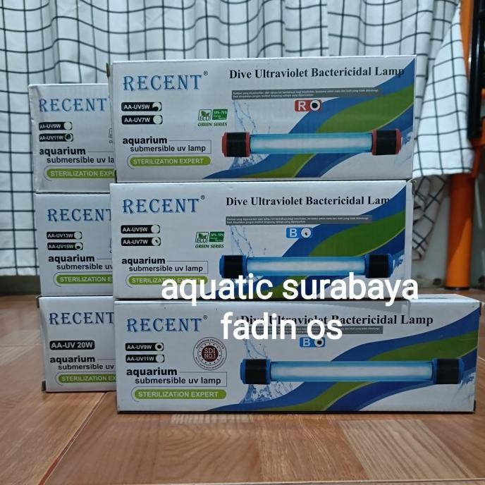 Terbaru Lampu Uv Sterilisasi Algae Celup Kolam Aquarium 20 Watt