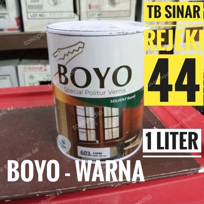 

1 LITER BOYO SPECIAL POLITUR VERNIS WARNA CAT PLITUR KAYU AVIAN BRANDS ORIGINAL