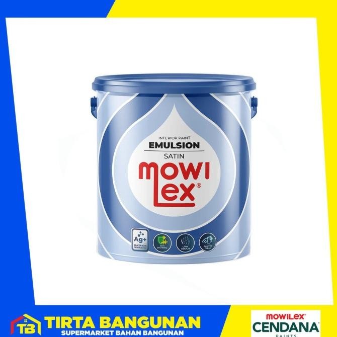 

MOWILEX EMULSION SATIN ANTI BAKTERI/CAT TEMBOK TINTING HARGA BY REQUES 2.5LT ORIGINAL