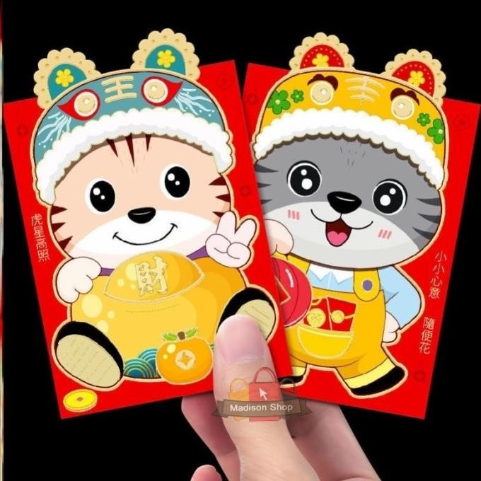 

Angpao Imlek Pendek isi 6 Angpau Macan Tebal Premium Ampau Sincia 2022 TD