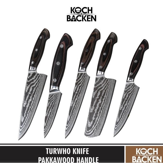 

Berkualitas TURWHO Knife Pakkawood Handle - Pisau Dapur Daging Serbaguna