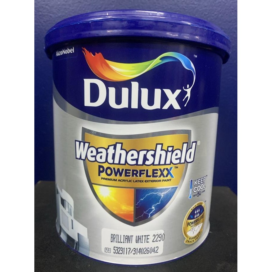 

CAT TEMBOK LUAR / EXTERIOR DULUX WEATHERSHIELD POWERFLEXX 2.5LTR ORIGINAL