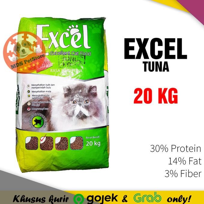 

EXCEL CAT FOOD TUNA 20 KG | MAKANAN KUCING 20KG SPT BOLT OMEGA CHOIZE ORIGINAL