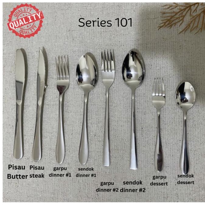 

Berkualitas [6PC] Sendok Garpu Hotel Resto Stainless Tebal Premium Pisau Steak