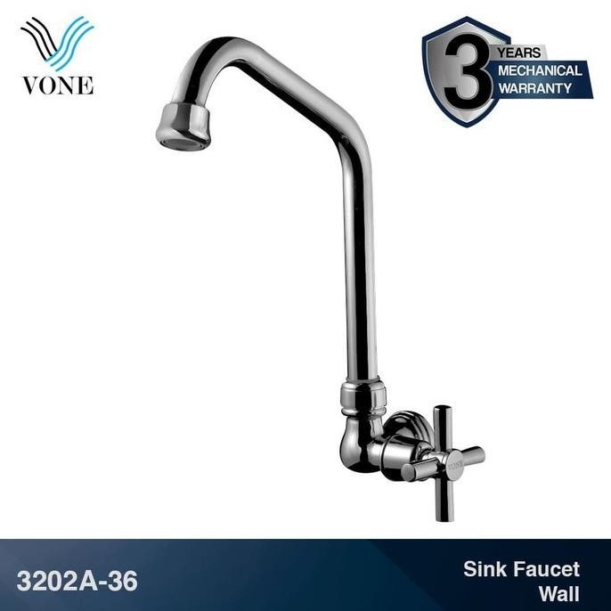 =====] VONE 3202A-36 Keran Kran Air Angsa Cuci Piring Dinding Tembok Chrome