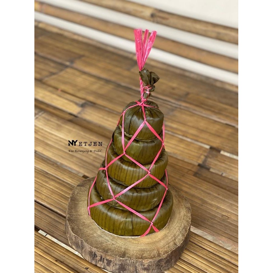 Kue keranjang susunan 5 imlek | kue keranjang daun sembayang P67M