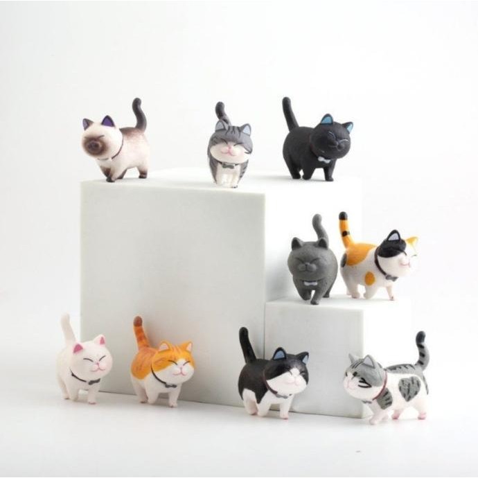 

LL36 PAJANGAN MINIATUR FIGURE KUCING CAT LOVERS 9 PCS SET TOPPER CAKE ORIGINAL