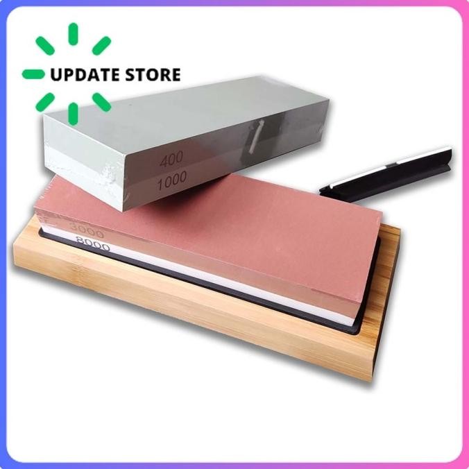 

Berkualitas Batu Pengasah Pisau 400/1000 dan 3000/8000 Material Whetstone 2 PCS