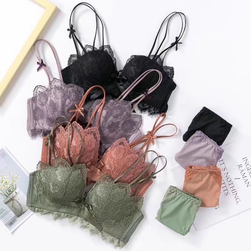 Set Bra Beha Kutanh Perempuan Busa Sexy Terbaru 2025 Setelan Pakaian Daleman Cewek Tanpa Kawat Sepas