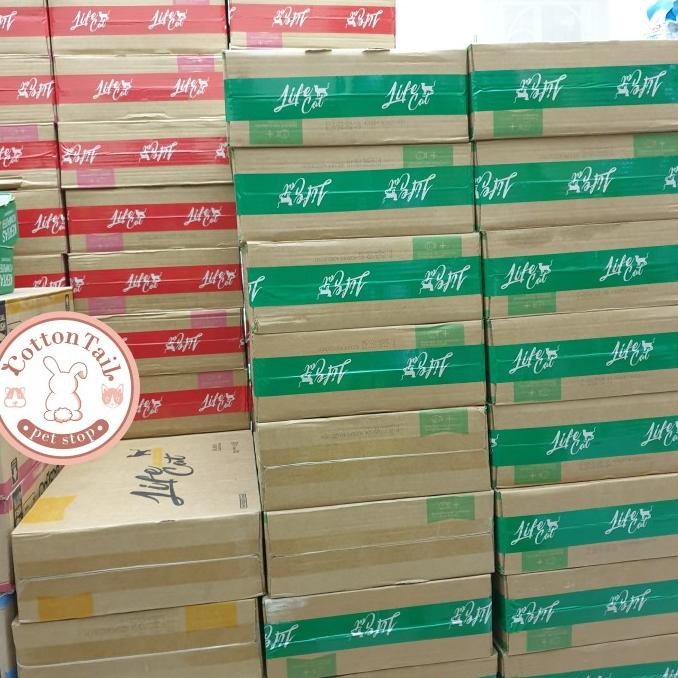 

LIFE CAT WET CAN 1 CARTON ISI 24 KALENG OJOL / MAKANAN KUCING LIFECAT ORIGINAL