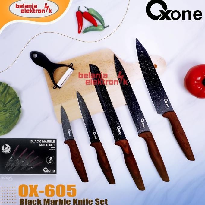 

Berkualitas PISAU DAPUR OXONE BLACK MARBLE KNIFE SET OX-605