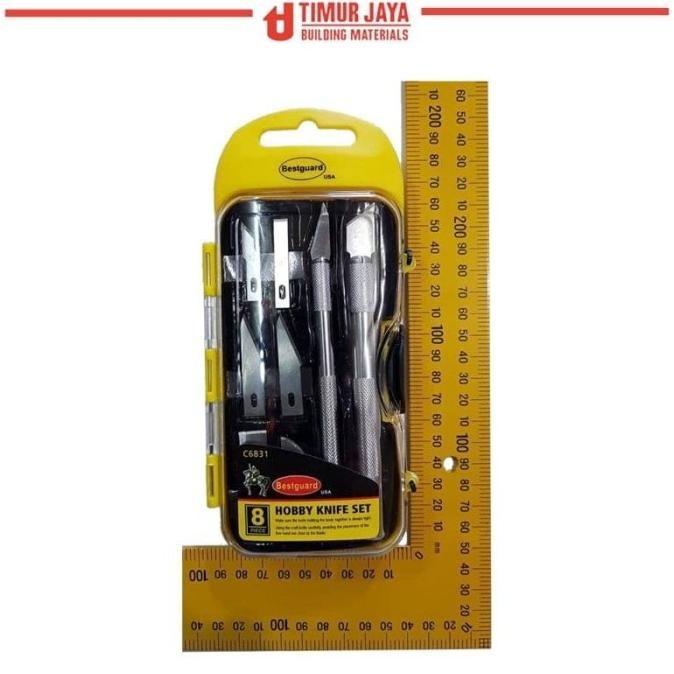 

Berkualitas BESTGUARD Hobby Knife Set Pisau Ukir Pahat Cutter Set 8 prohex cmart