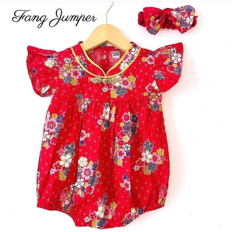 Dress Imlek Anak Dres Sio Ular Minidress Baju Anakk Qipao Chonesam Cina Chongesam Cheongsam 11 Taun 