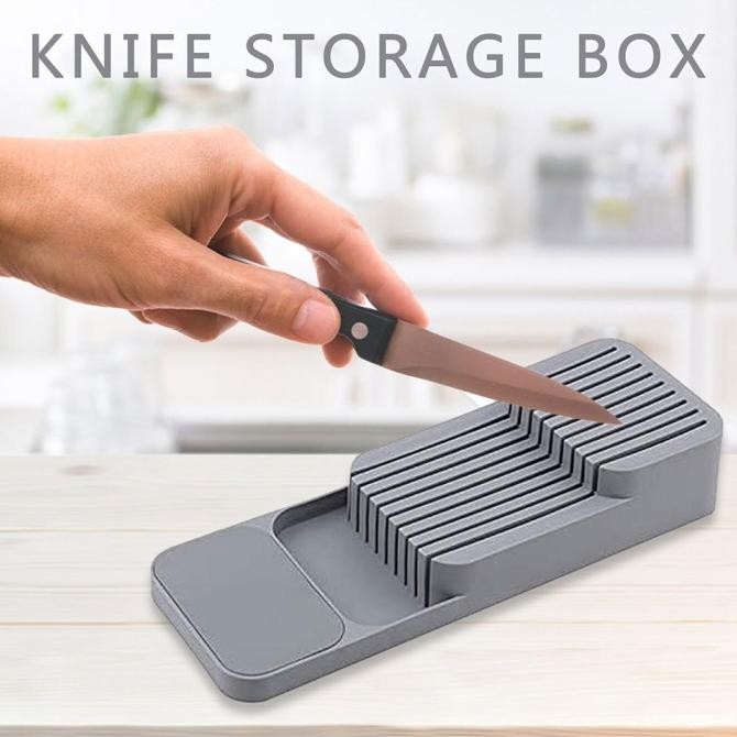 

Berkualitas SUPERMALL Knife Organizer - Rak Penyimpanan Pisau Dapur / Tempat Pisau