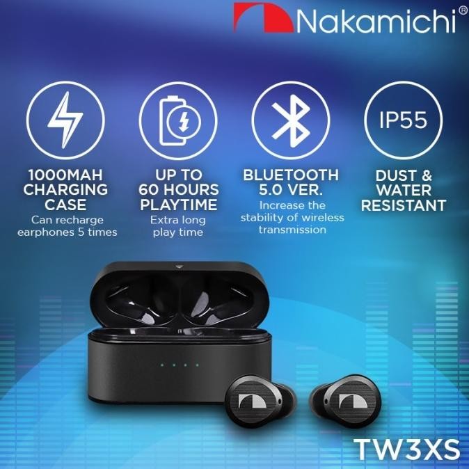 Nakamichi TW 3XS Plus TWS My Solo True Wireless Earphone Original New