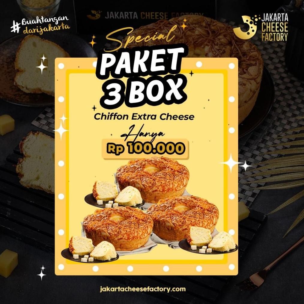 

Paket 3 Box Chiffon Extra Cheese