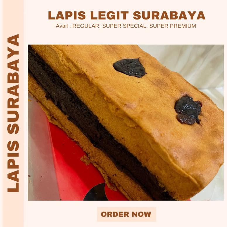 

KUE LAPIS SURABAYA (Uk. 22x22 cm) BOLU SURABAYA Wisman Susu