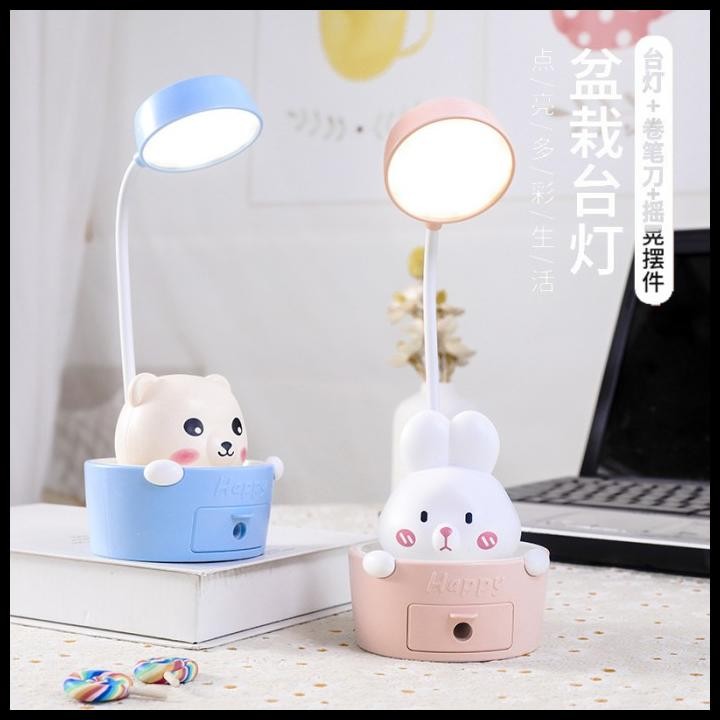 

Lampu Meja Belajar Baca Serutan Pensil Cute Pets Rabbit & Bear